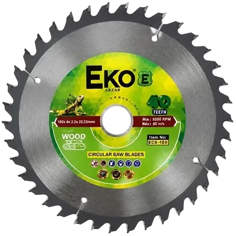 تیغه چوب بر 40 دندانه اکو سایز 180 mm