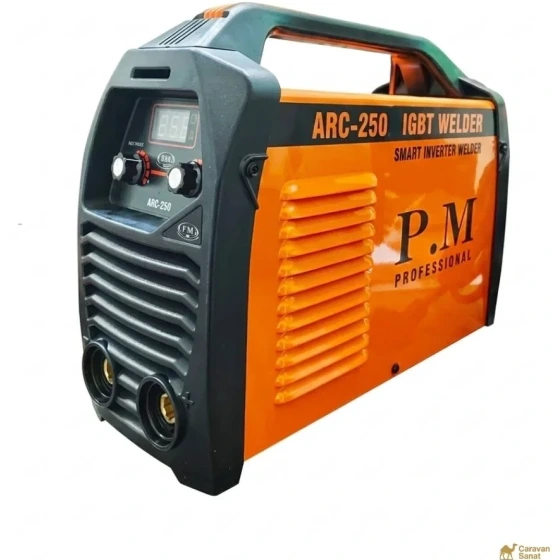 دستگاه جوش I-G-B-T دو ولوم مدل ARC250 برند پی ام 120 امپر