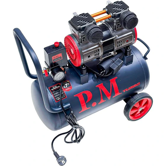 کمپرسور باد پی ام مدل TM-50 ظرفیت ۵۰ لیتر بدون روغن